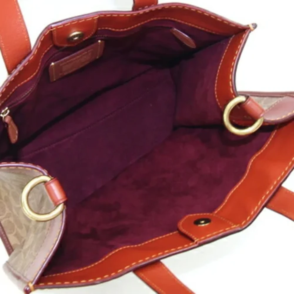 Coach Pre-owned Leather handbags Brown Dames
