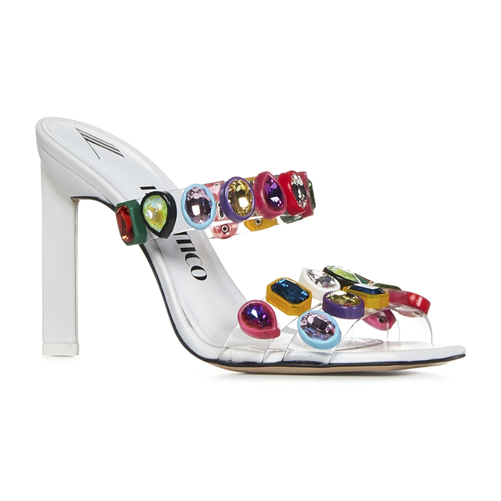 The Attico Multicolor PVC Band Sandalen White Dames