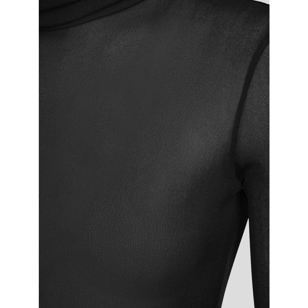 Maison Margiela Stijlvolle Turtleneck Body in viscose Black Dames