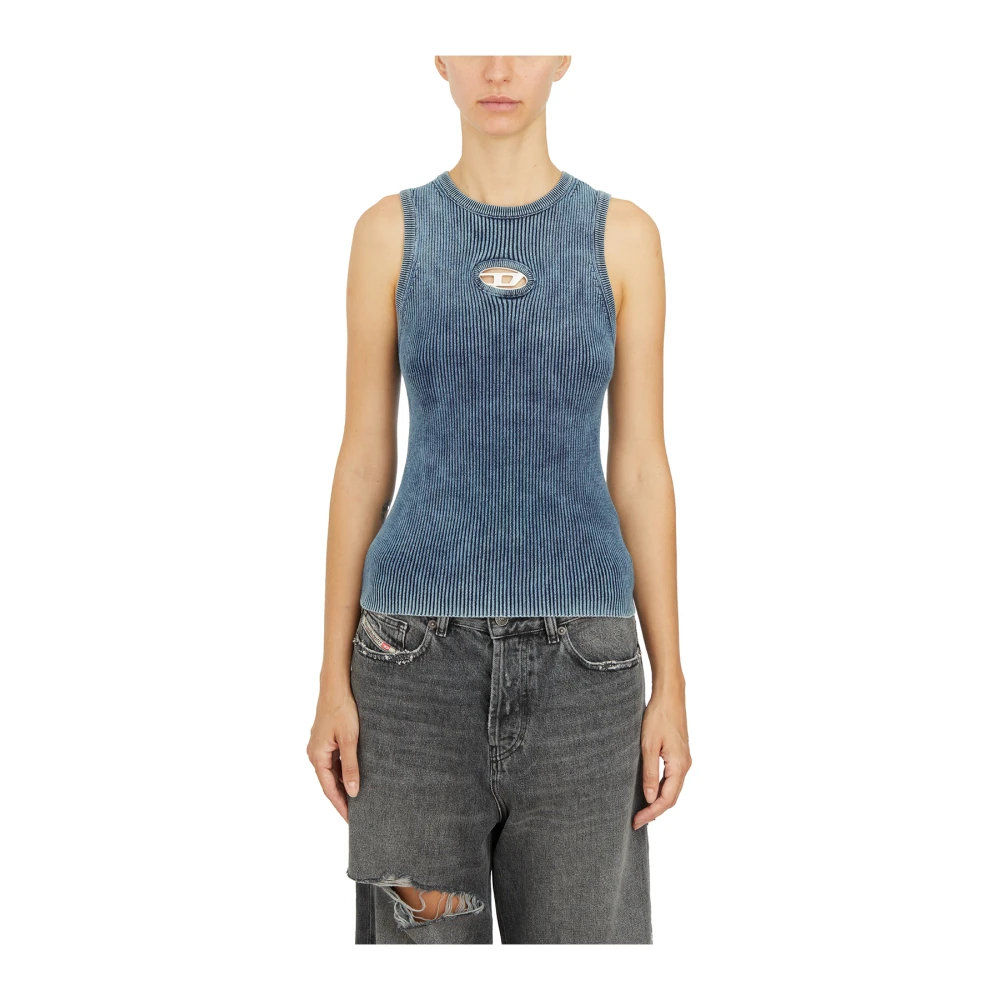 Diesel Anker Tanktop voor Mannen Blue Dames