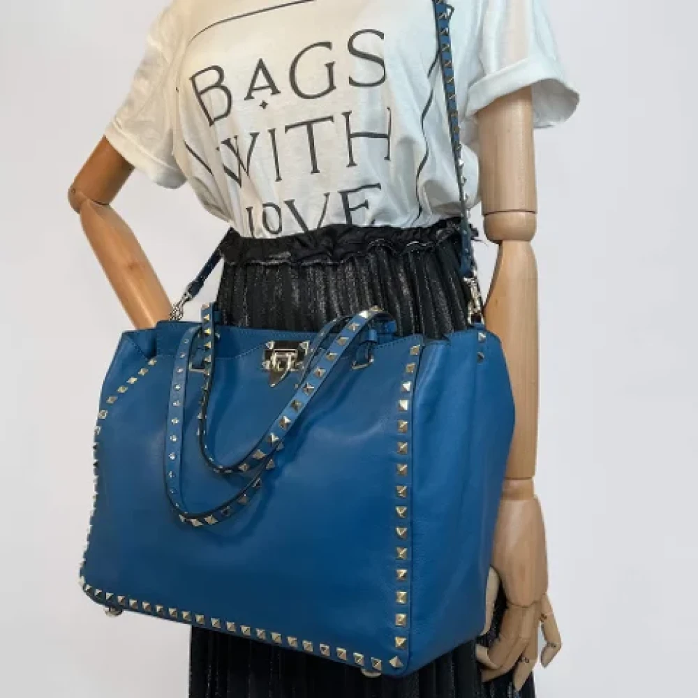 Valentino Vintage Pre-owned Leather handbags Blue Dames