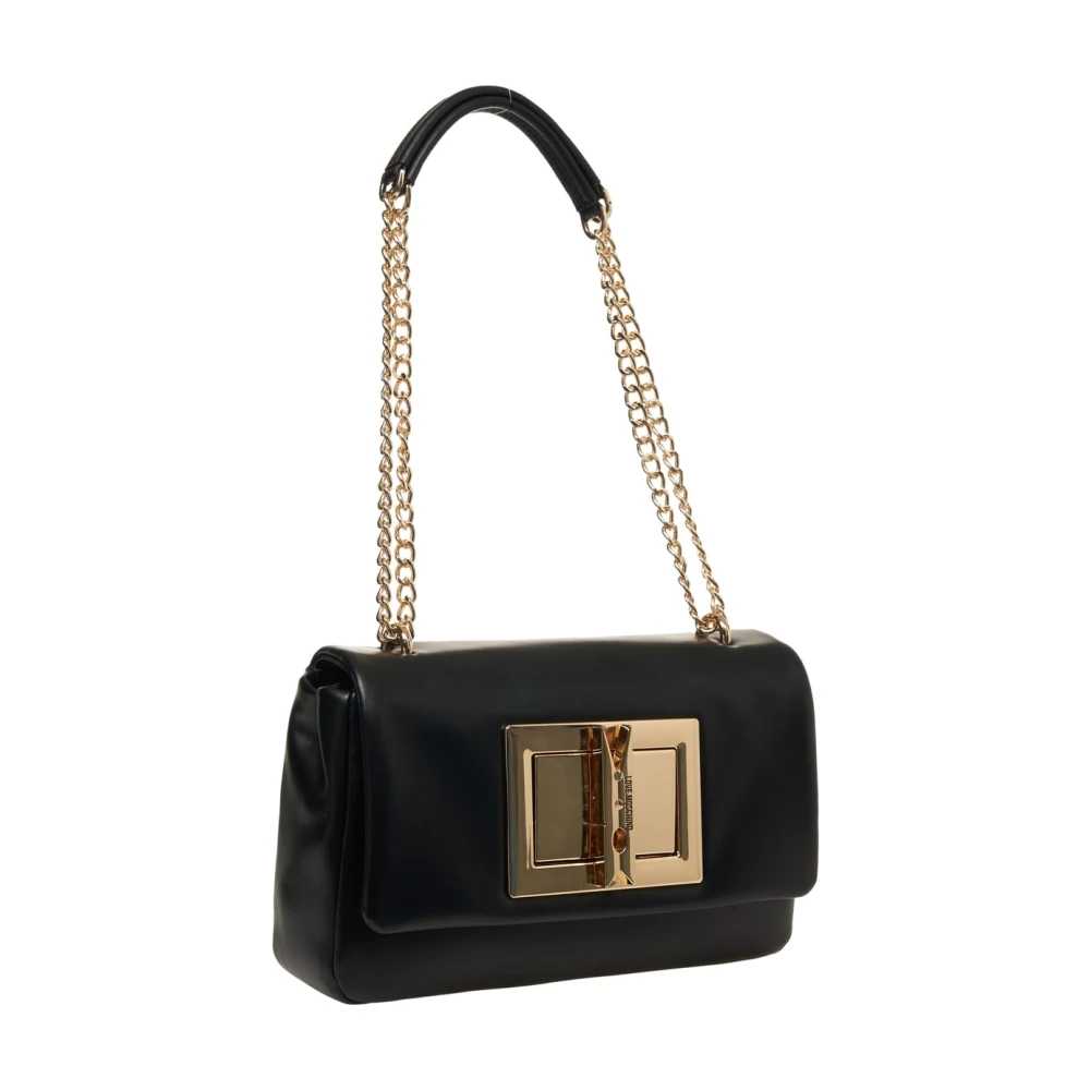 Love Moschino Stijlvolle Zwarte Schoudertas Black Dames
