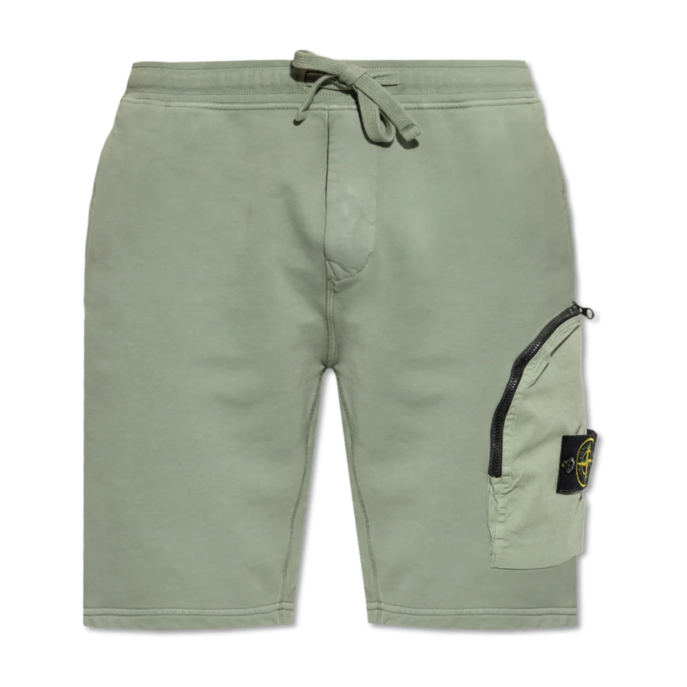 Stone Island Shorts met logo Green Heren