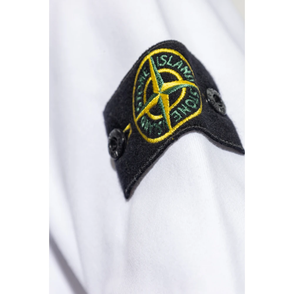 Stone Island Sweatshirt met logo White Heren
