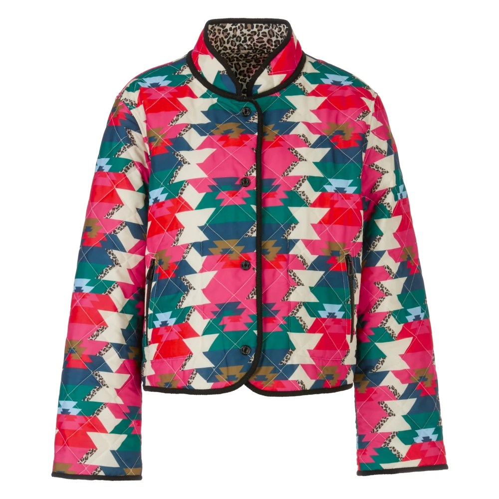 Marc Cain Omkeerbare Pufferjas met Print Multicolor Dames