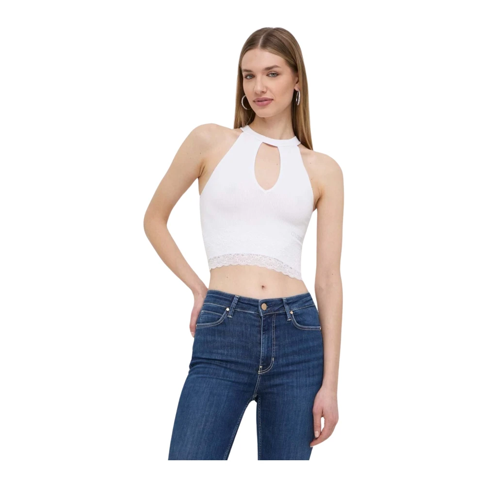 Guess Sleeveless Tops White Dames