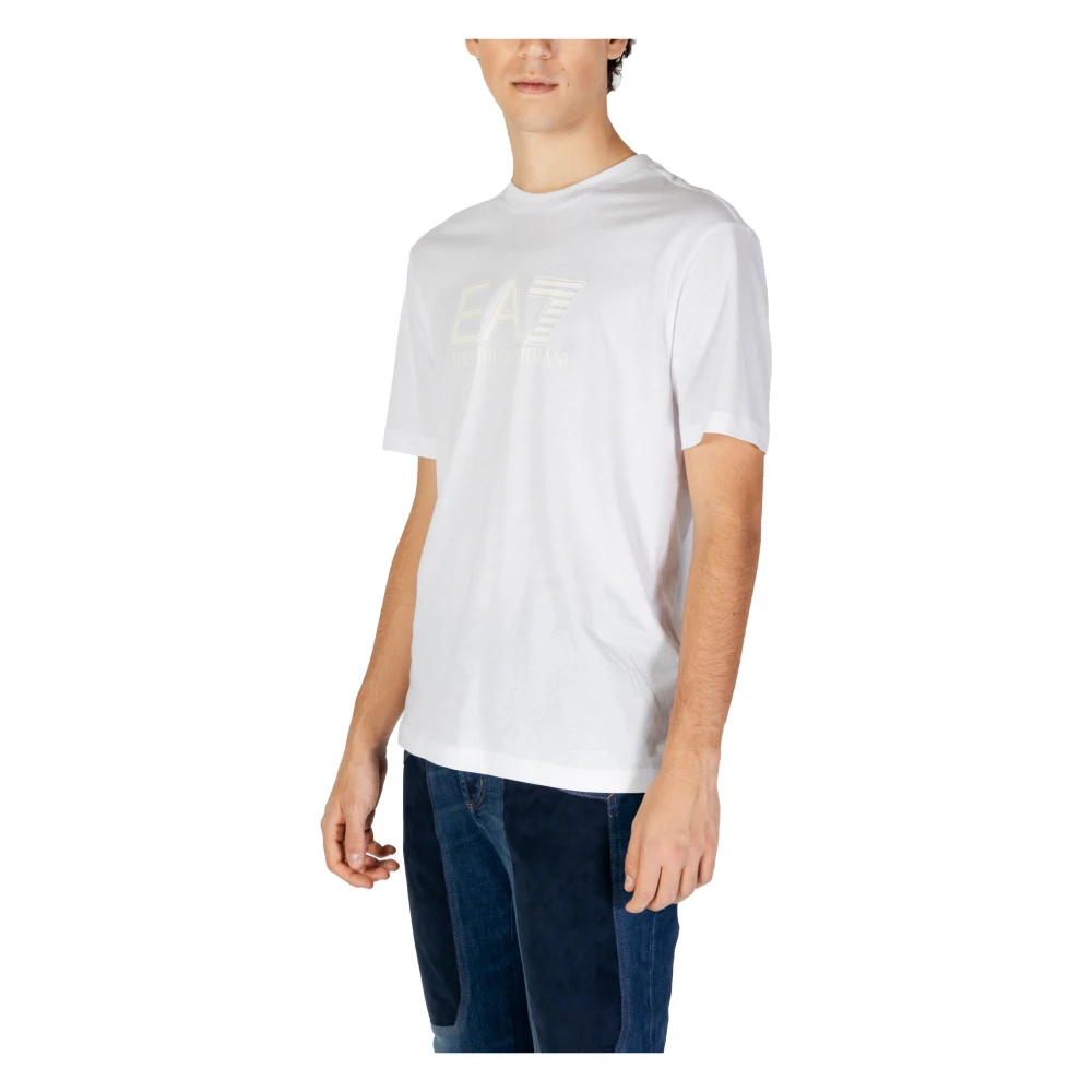 Emporio Armani EA7 Heren katoenen T-shirt en polocollectie White Heren