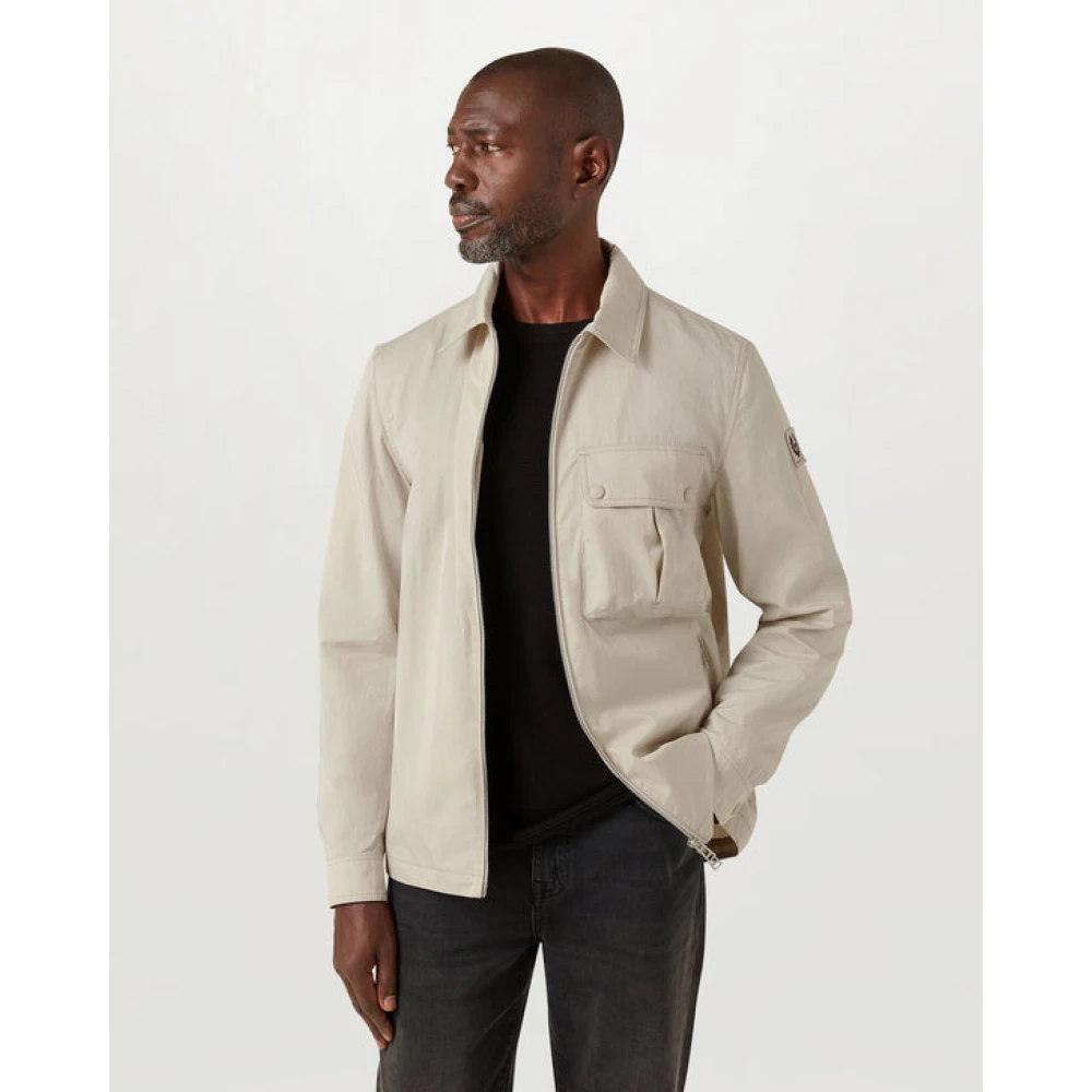 Belstaff Drome Shirt met Functionele Zakken Beige Heren