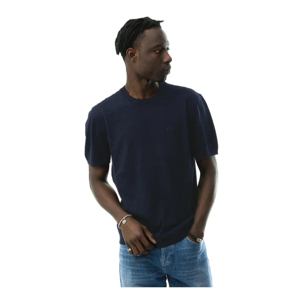 Armani Exchange Filo T-Shirt Blue Heren