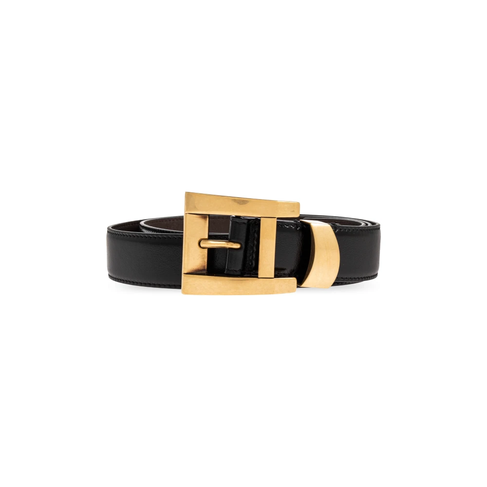 Versace Vrouw Zwart Accessoires Dames, 80 Cm, Leer, Lederen Riem 3 Cm