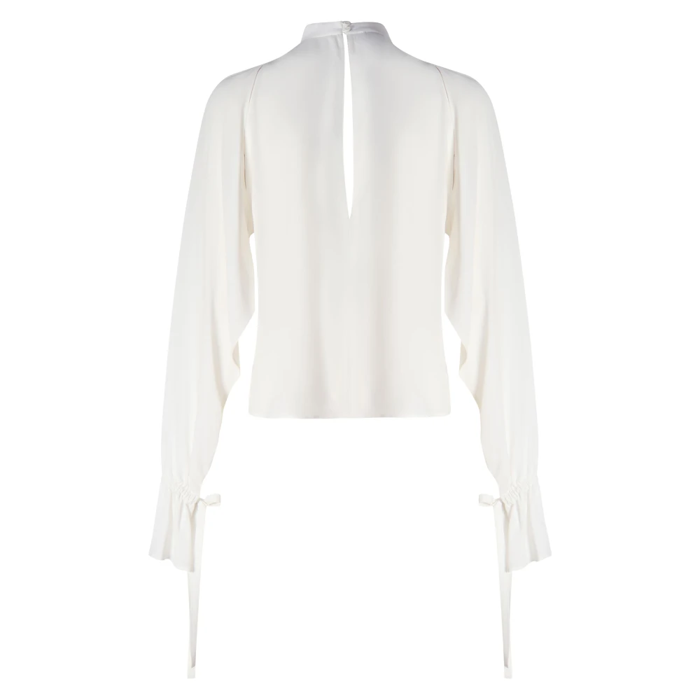 pinko Zijdeblend Witte Blouse White Dames