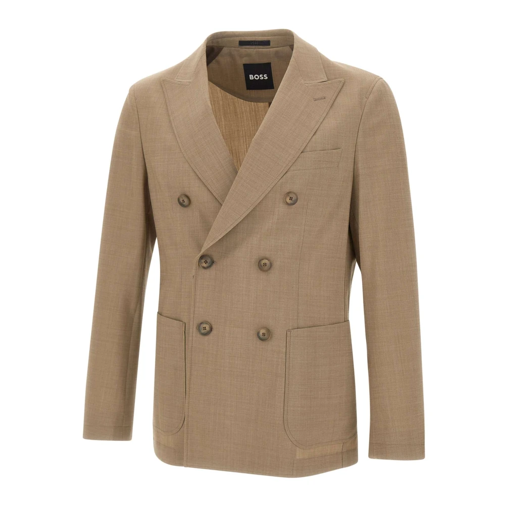 Hugo Men's Brown Blazers, L, P-Hanry-Db-Wg Blazer