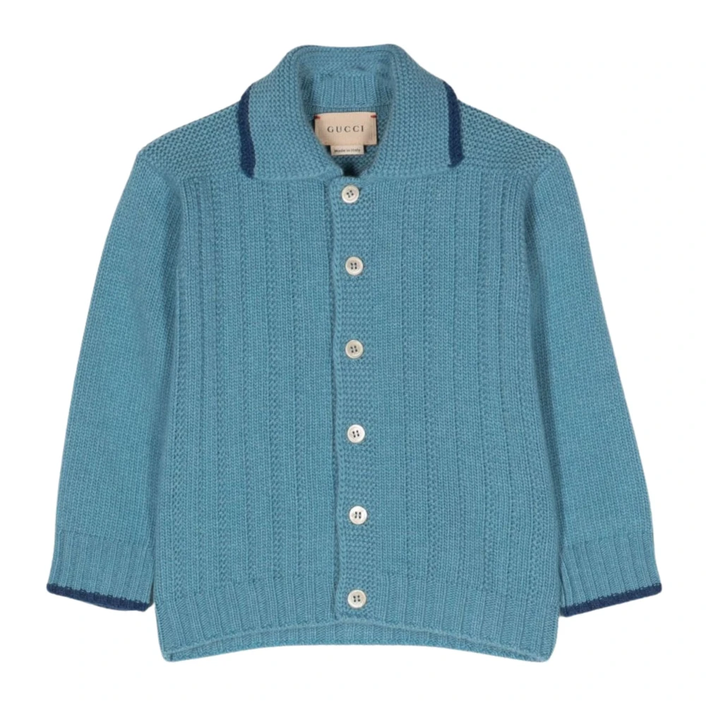 Gucci Blå Barn Cardigan Tröja Blue, Unisex