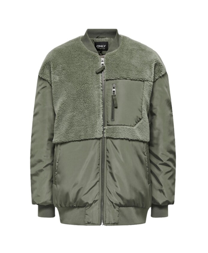bomber-en-melange-polaire-vert