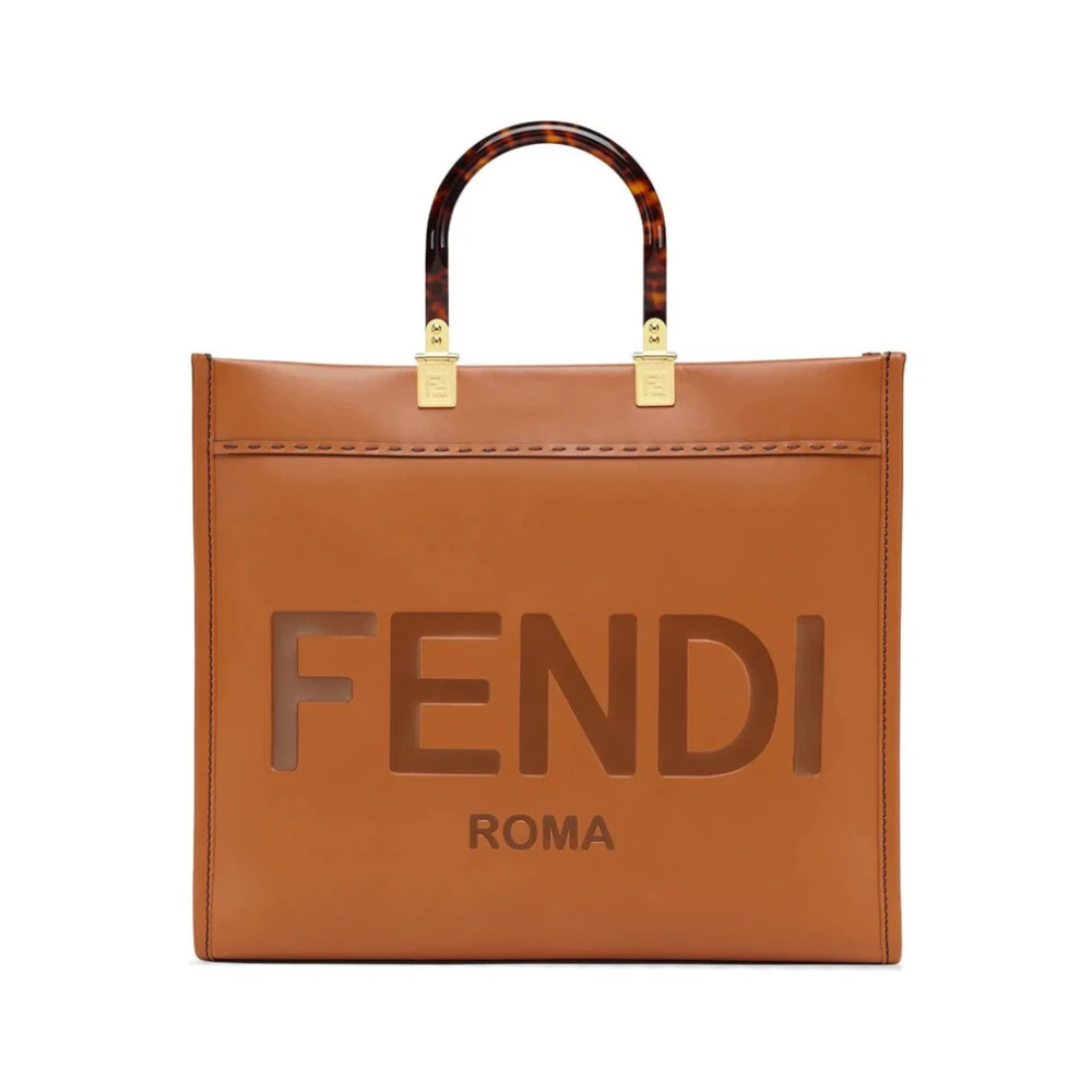 Fendi Zonneschijn Medium Shopper Tas Brown Dames