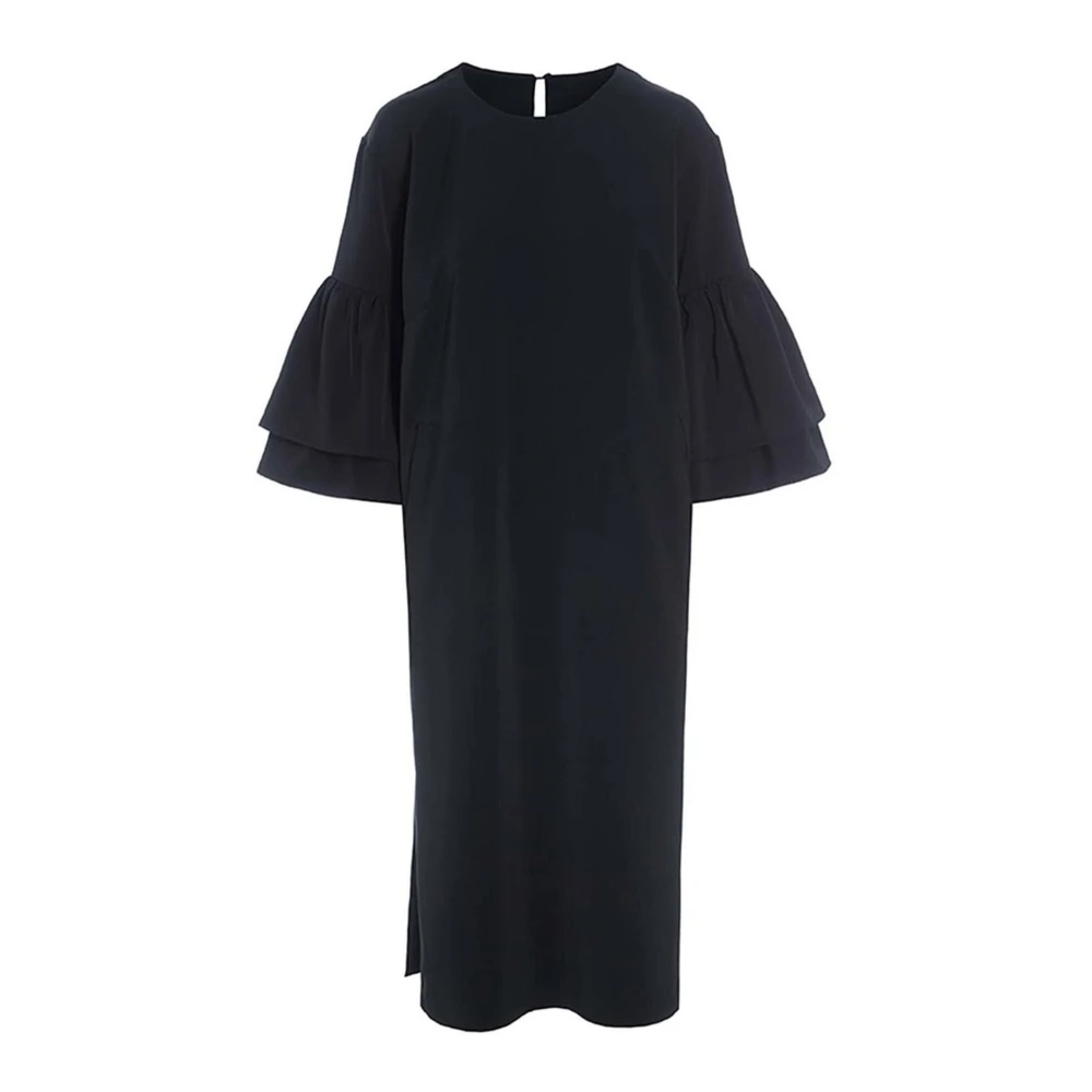Bitte Kai Rand Zwarte Ruches Jurk Sakura Stretch Black Dames