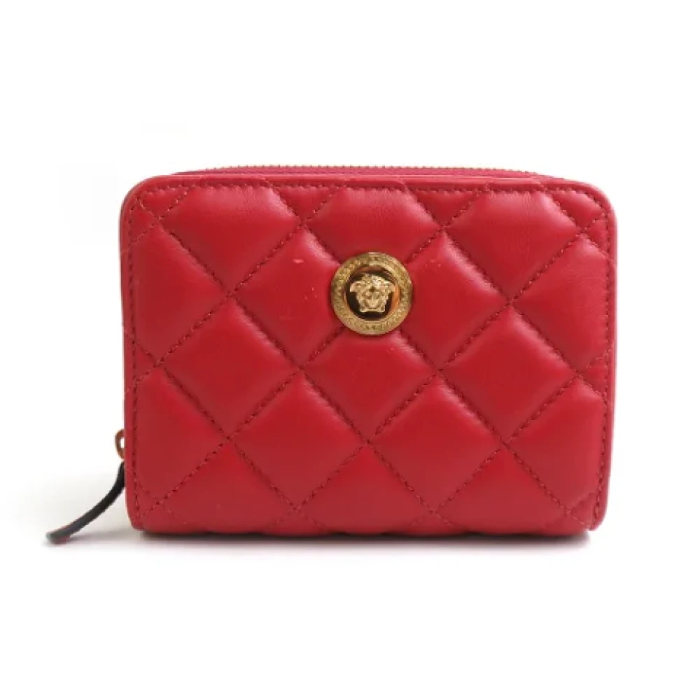 Versace Pre-owned Leather wallets Red Dames