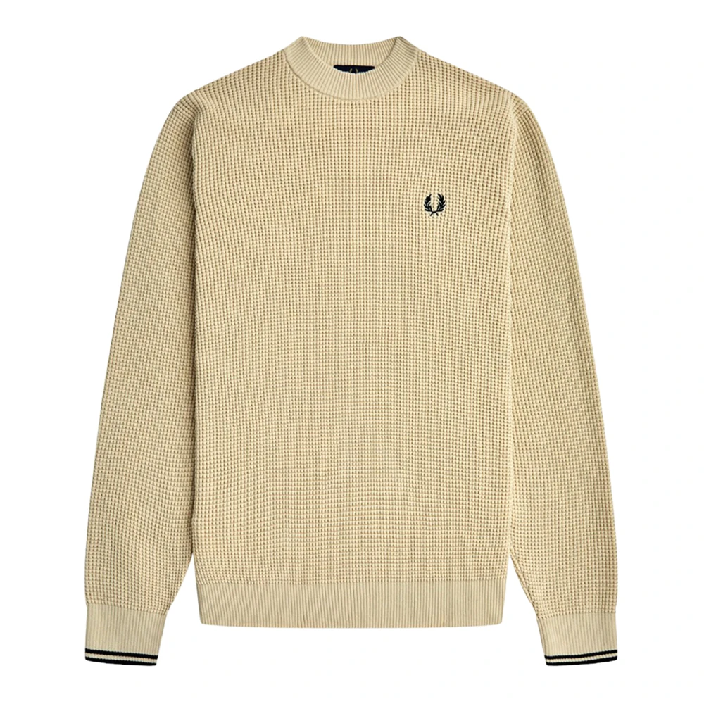 Fred Perry Round-neck Knitwear Beige, Herr