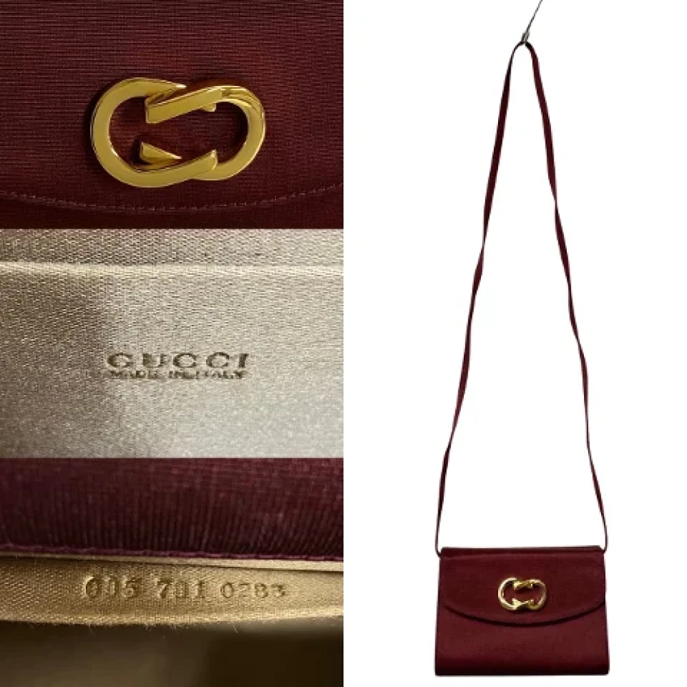Gucci Vintage Pre-owned Nylon shoulder-bags Red Dames