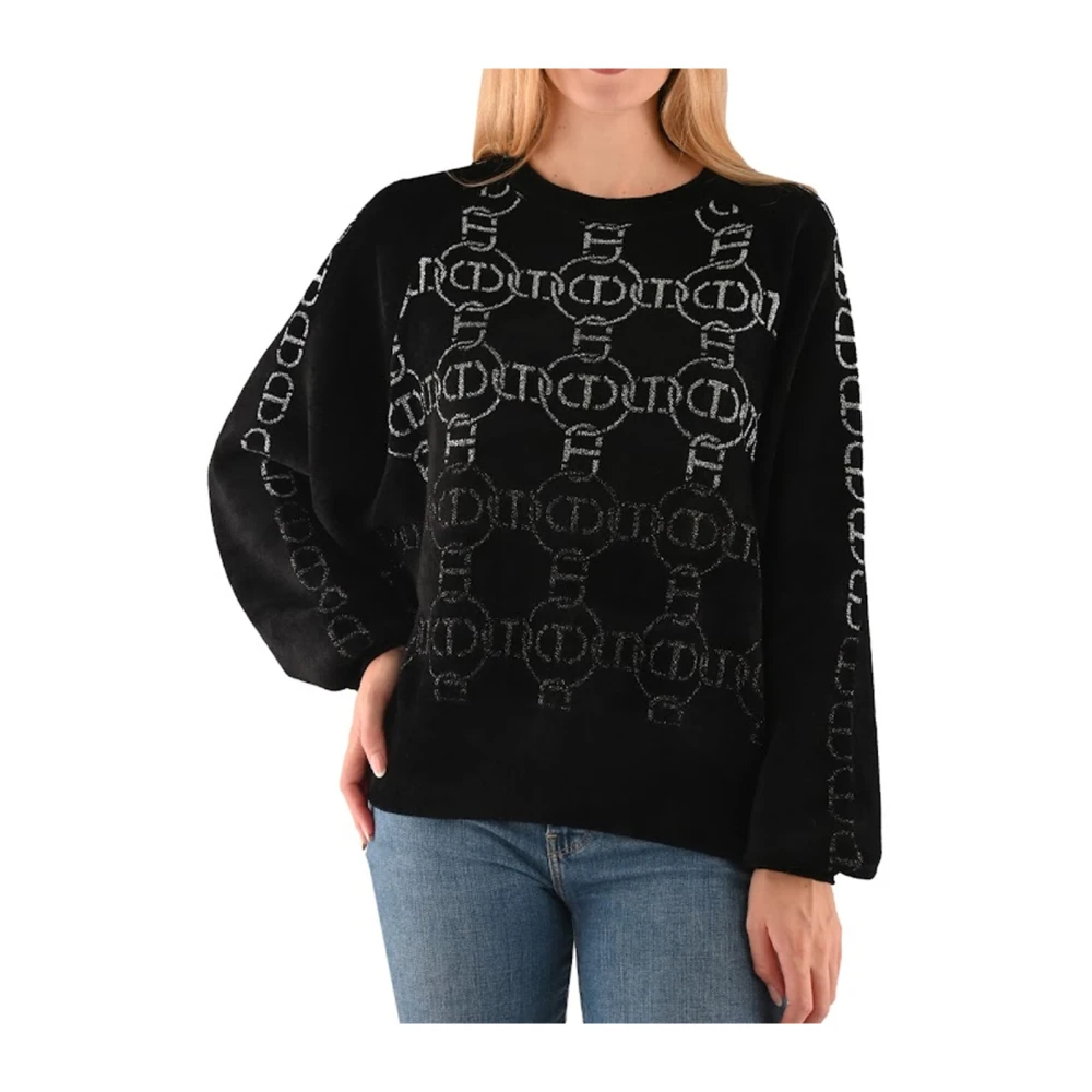 Twinset Truien met ronde hals Black Dames