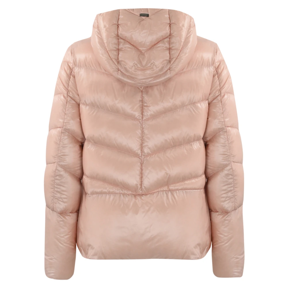 Herno Gewatteerde Roze Jas met Capuchon Pink Dames