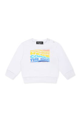 sweat-shirt-a-col-rond-avec-logo-multicolore