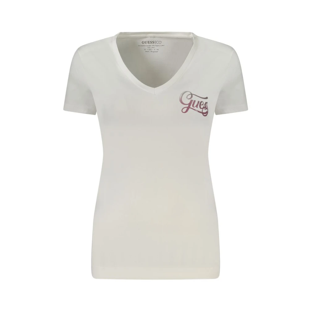 Guess Witte Katoenen Tops & T-shirt White Dames