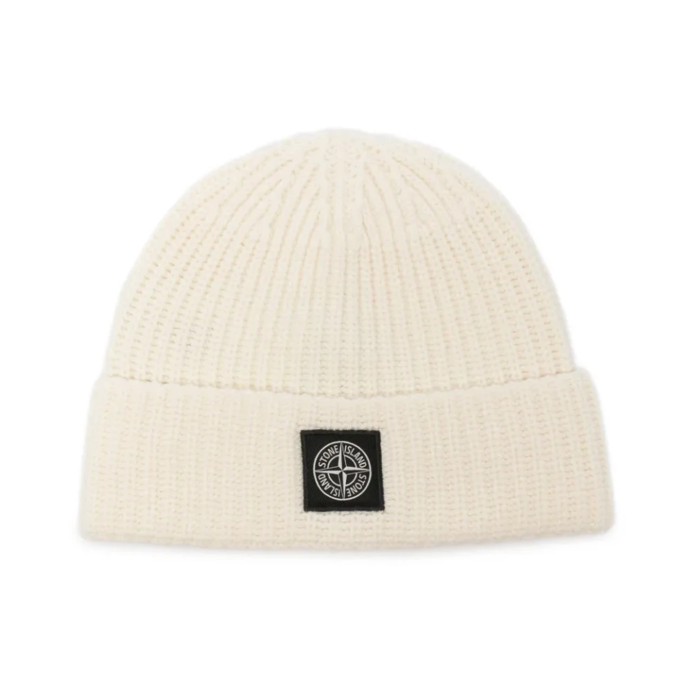 Stone Island , Accessories, Male, Beige, One Size, Full Rib Rws Beanie