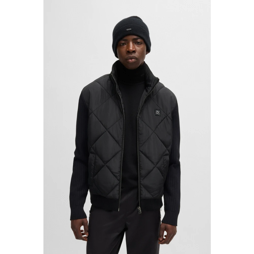 Hugo Boss Stijlvolle Cardigan voor Mannen Black Heren