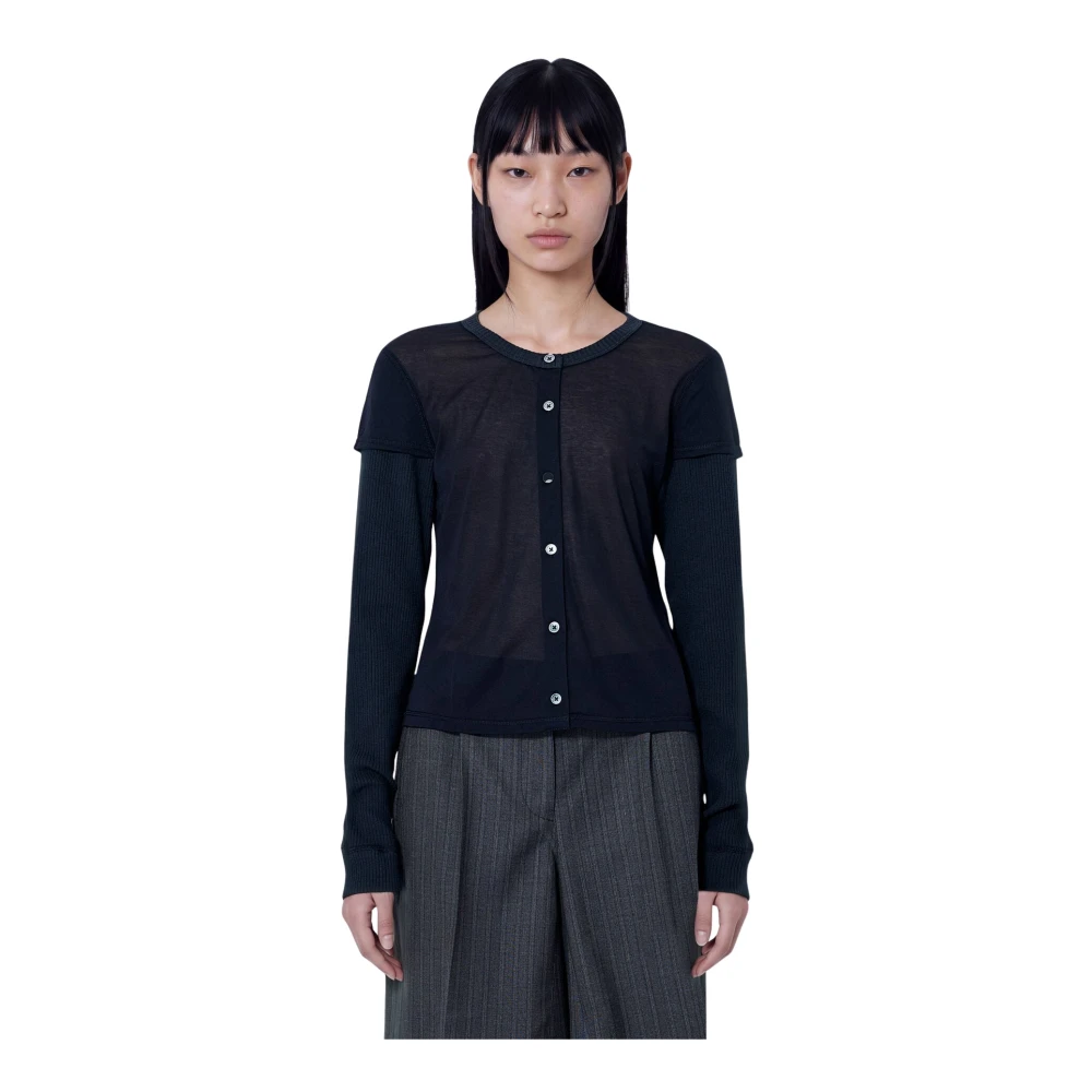 Our Legacy , Cardigans, Female, Black, M, Heat Longsleeve Cardigan