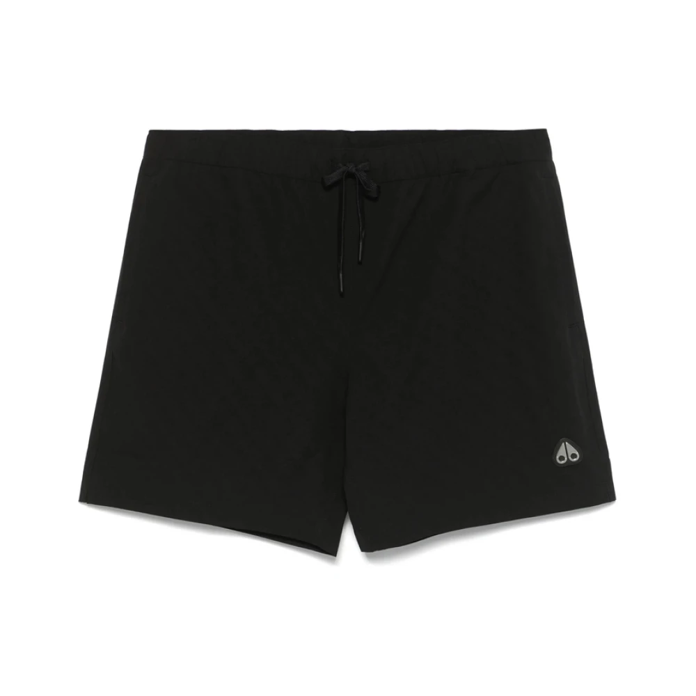 Moose Knuckles Zwarte strandkleding met trekkoord tailleband Black Heren