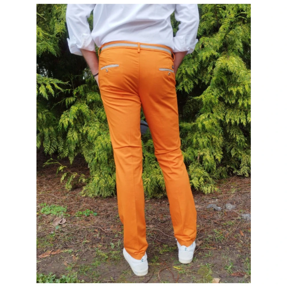 Mason's Slimme Torino University Broek Orange Heren