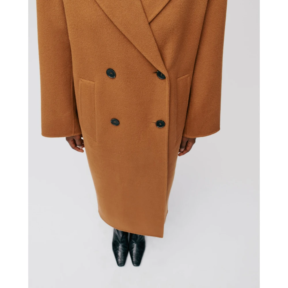 IVY OAK Oversized Wollen Jas in Gemberbruin Brown Dames