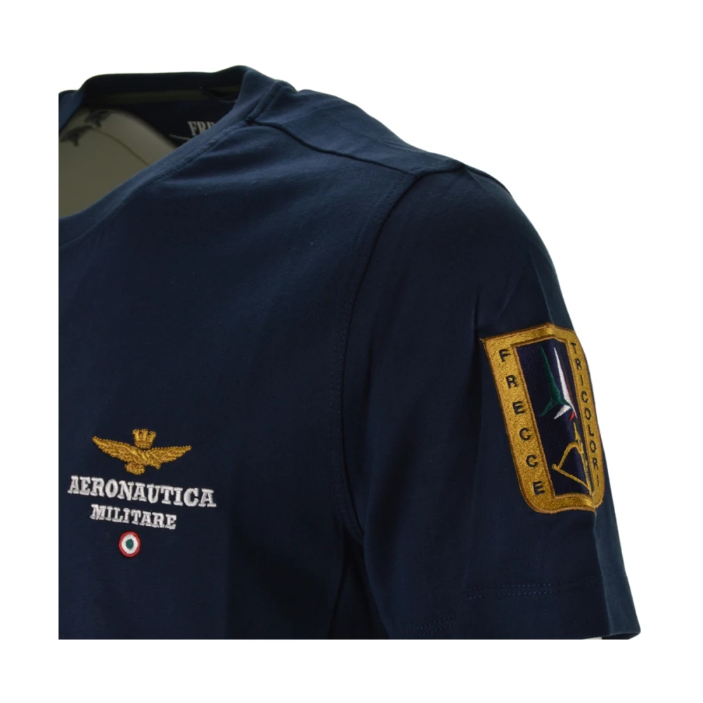 aeronautica militare Blauw T-shirt met Tricolor Pijlen Blue Heren
