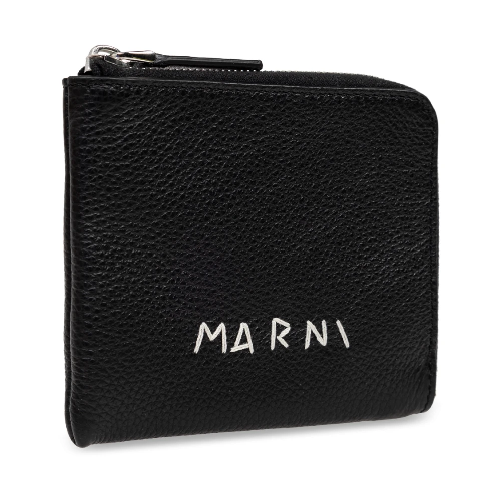 Marni Portemonnee met logo Black Heren
