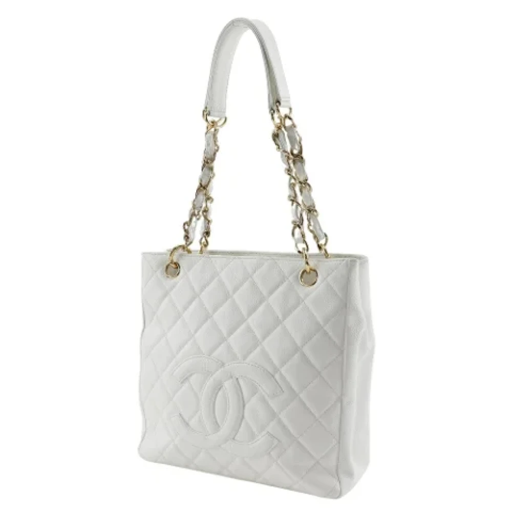 Chanel Vintage Pre-owned Fabric totes White Dames