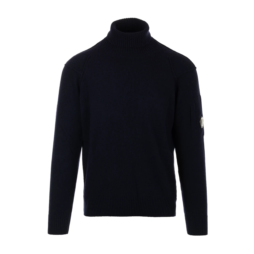 C.P. Company Lamswol Rolhals Gebreid Blue Heren