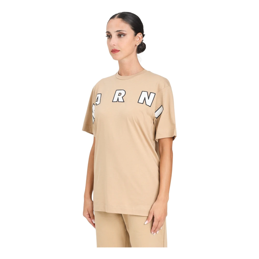 Marni - Tops > T-Shirts - Beige - Marni - Modalova