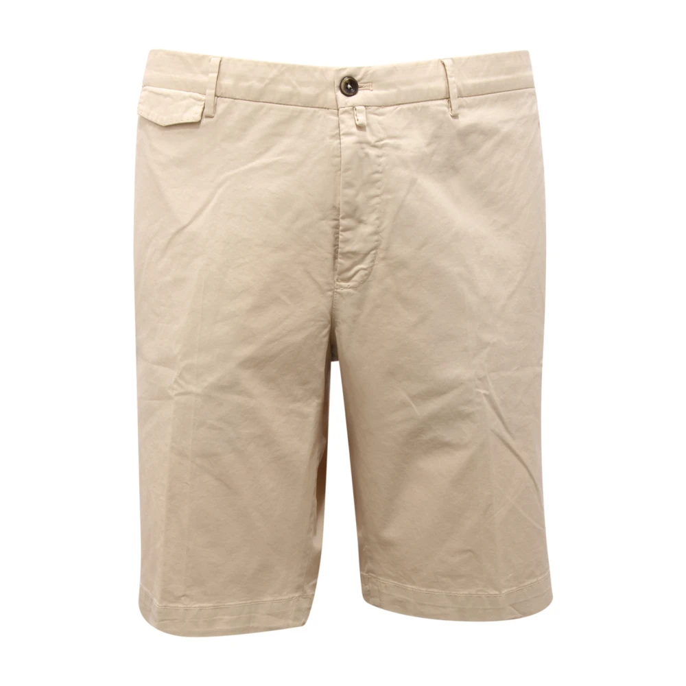 Pt01 Men's Beige Stretch Bermuda Shorts In Torino Style - Casual Shorts - 2XL - Shorts