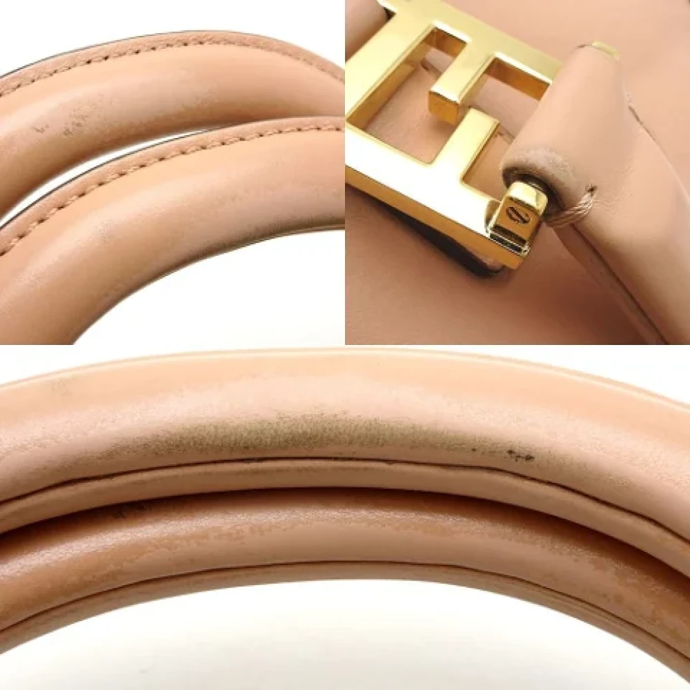 Fendi Vintage Pre-owned Leather totes Beige Dames