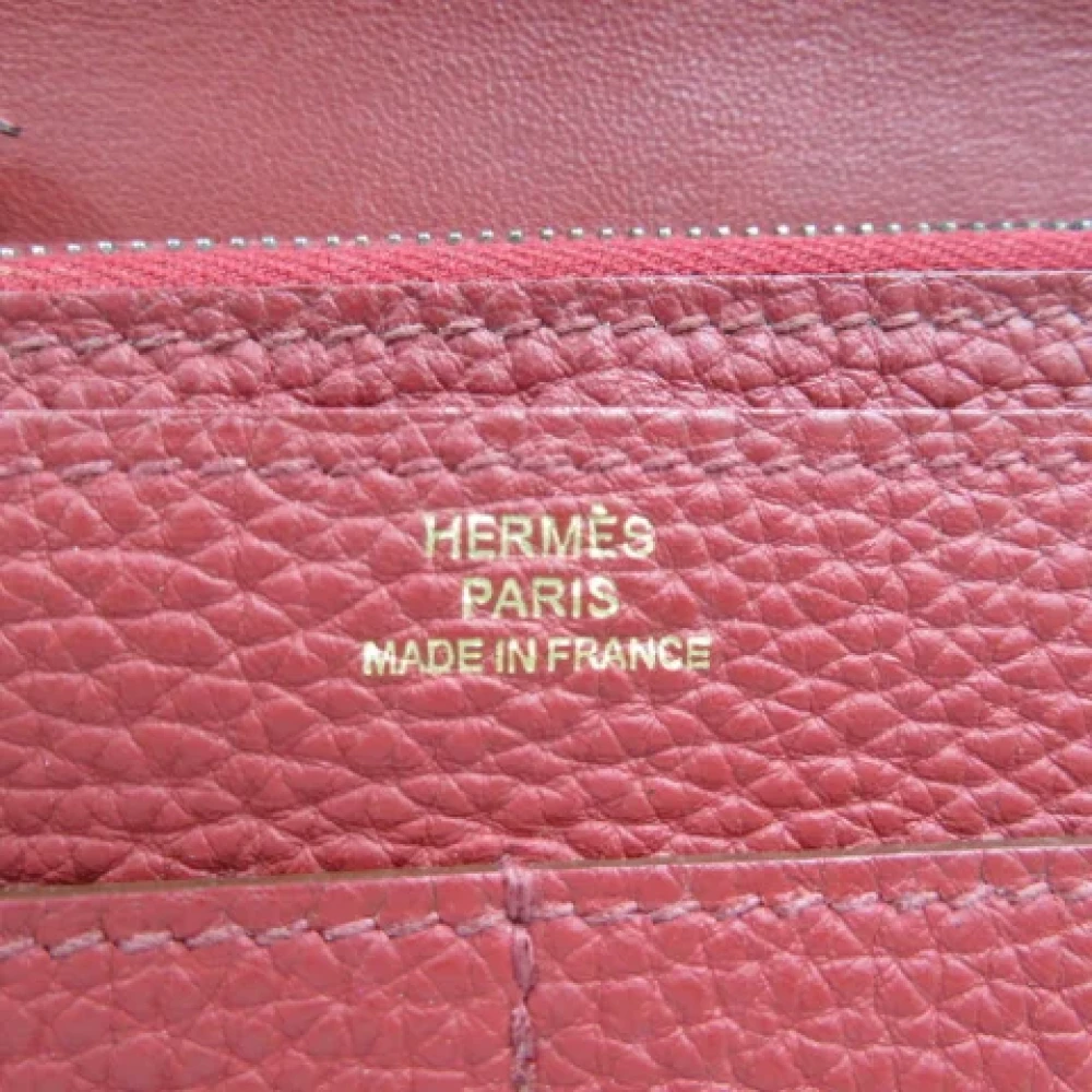 Hermès Vintage Pre-owned Canvas wallets Red Dames
