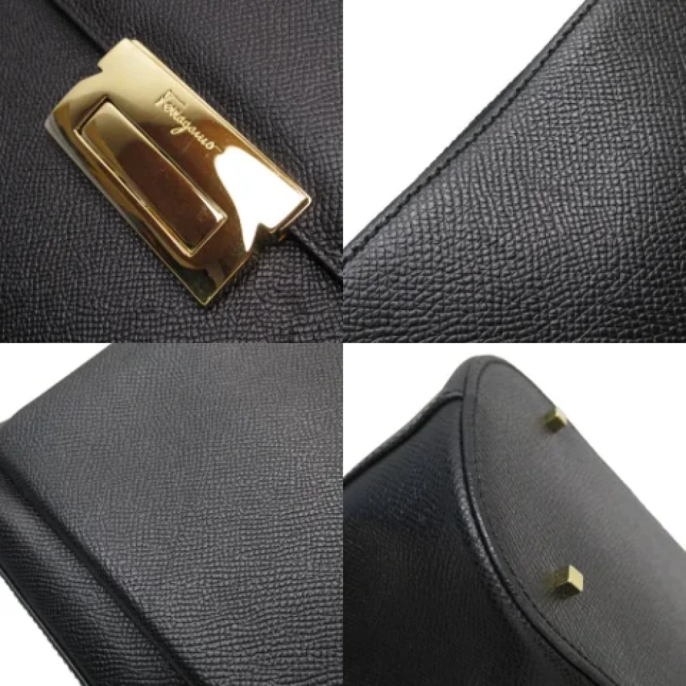 Salvatore Ferragamo Pre-owned Leather handbags Black Dames