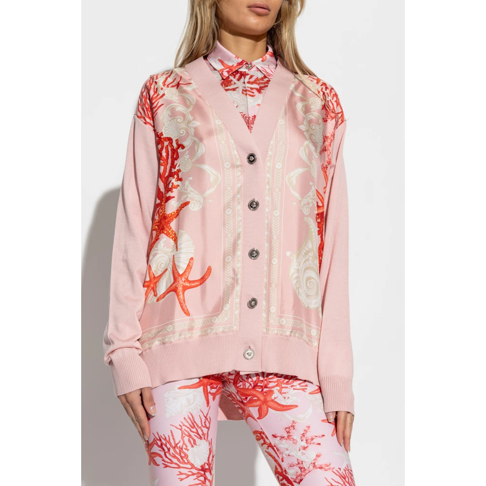 Versace Cardigan met Barocco Sea patroon Multicolor Dames