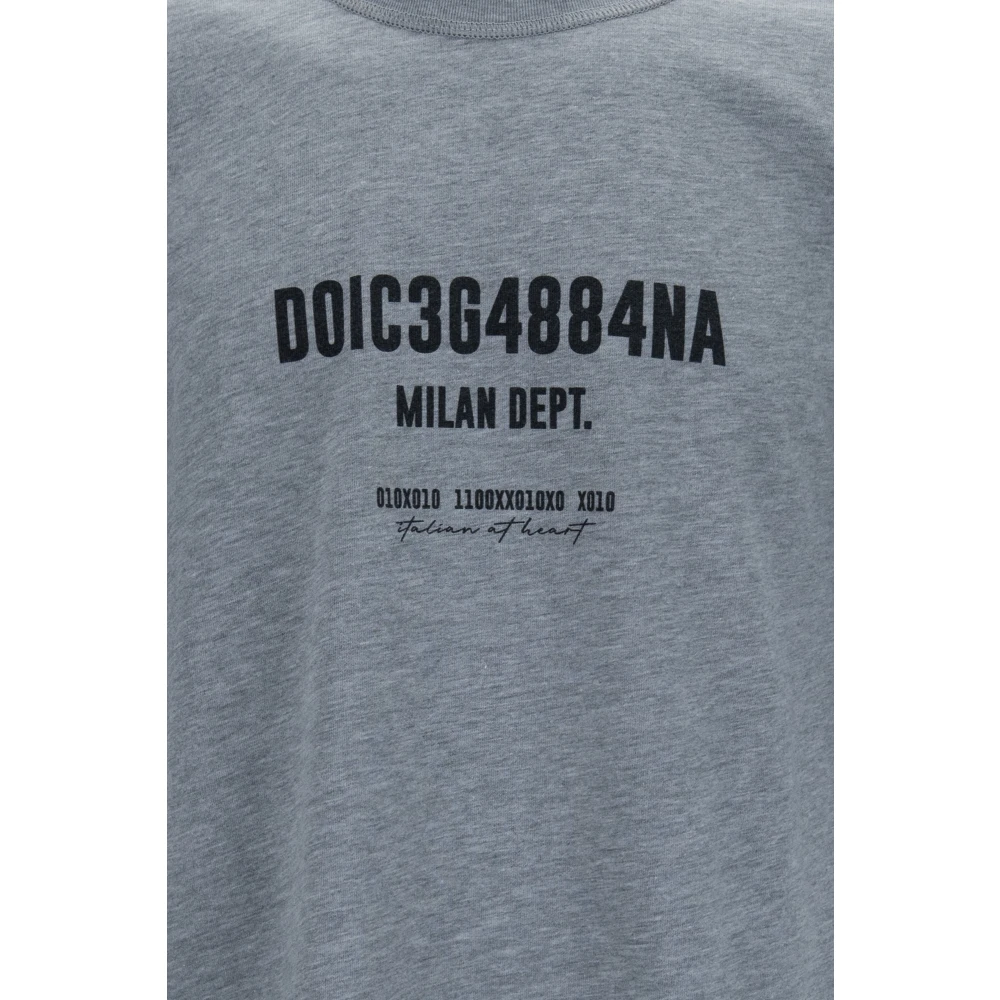Dolce & Gabbana Heren Grafisch T-shirt Gray Heren