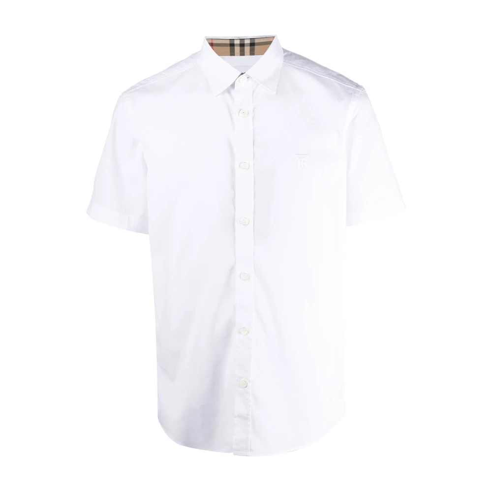 Burberry Shirt met korte mouwen White Heren