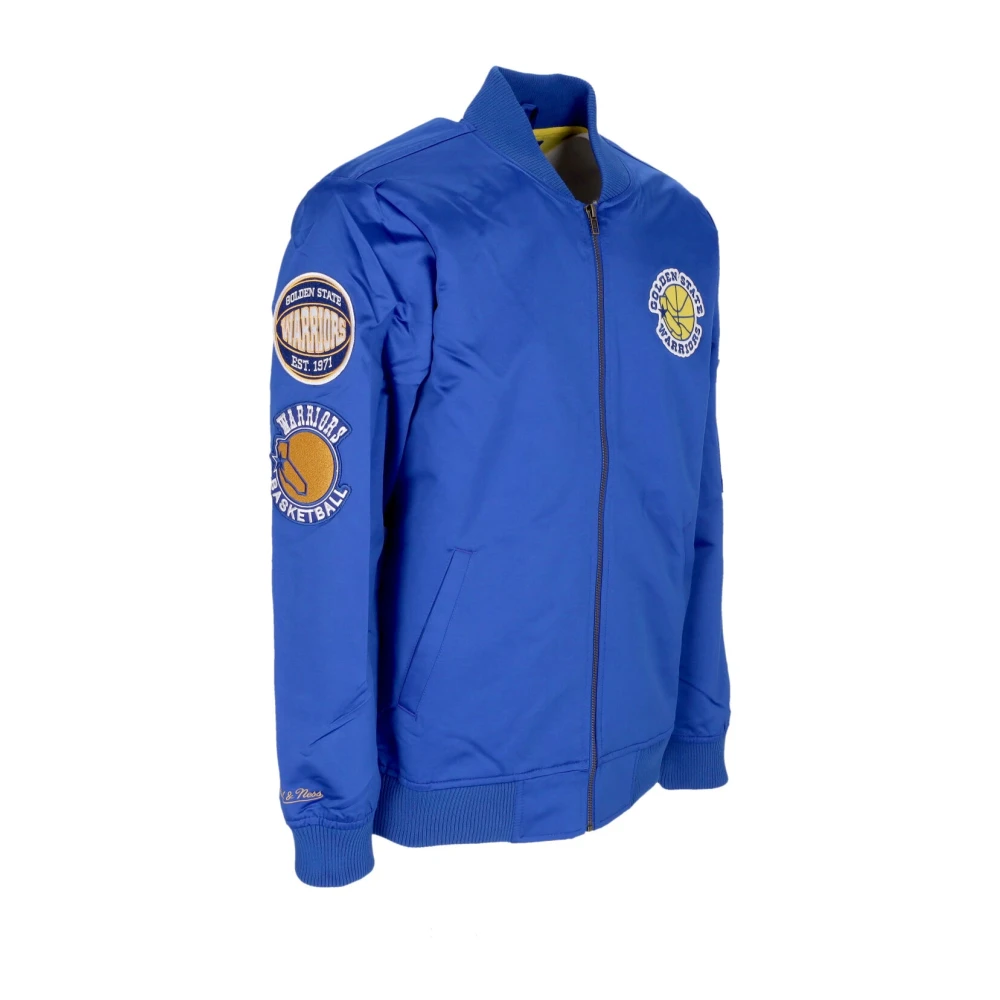 Mitchell & Ness NBA Lichtgewicht Satijnen Bomberjack Blue Heren