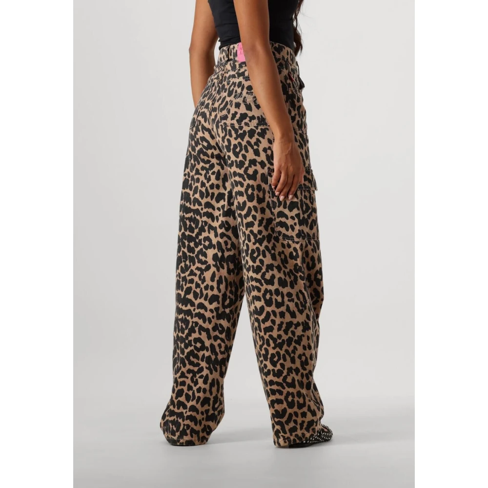 Harper & Yve Bruine Luipaardprint Cargo Broek Brown Dames