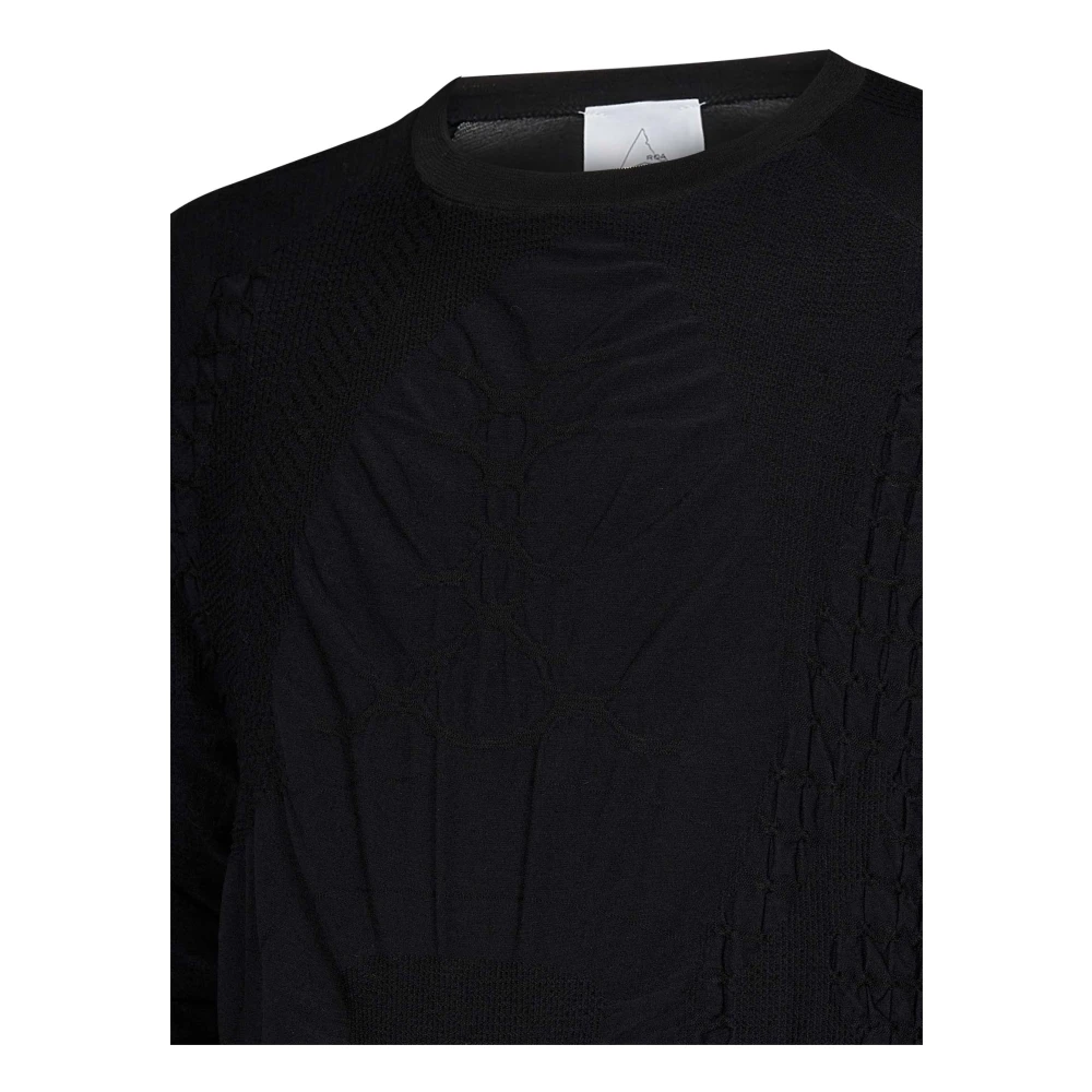 ROA Zwarte Jacquard Sweatshirt Aw24 Black Heren