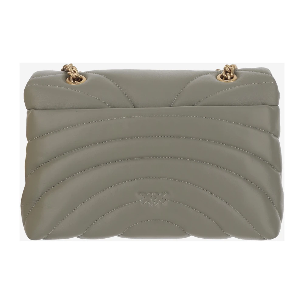 pinko Gewatteerde Leren Vlindertas Love Birds Green Dames