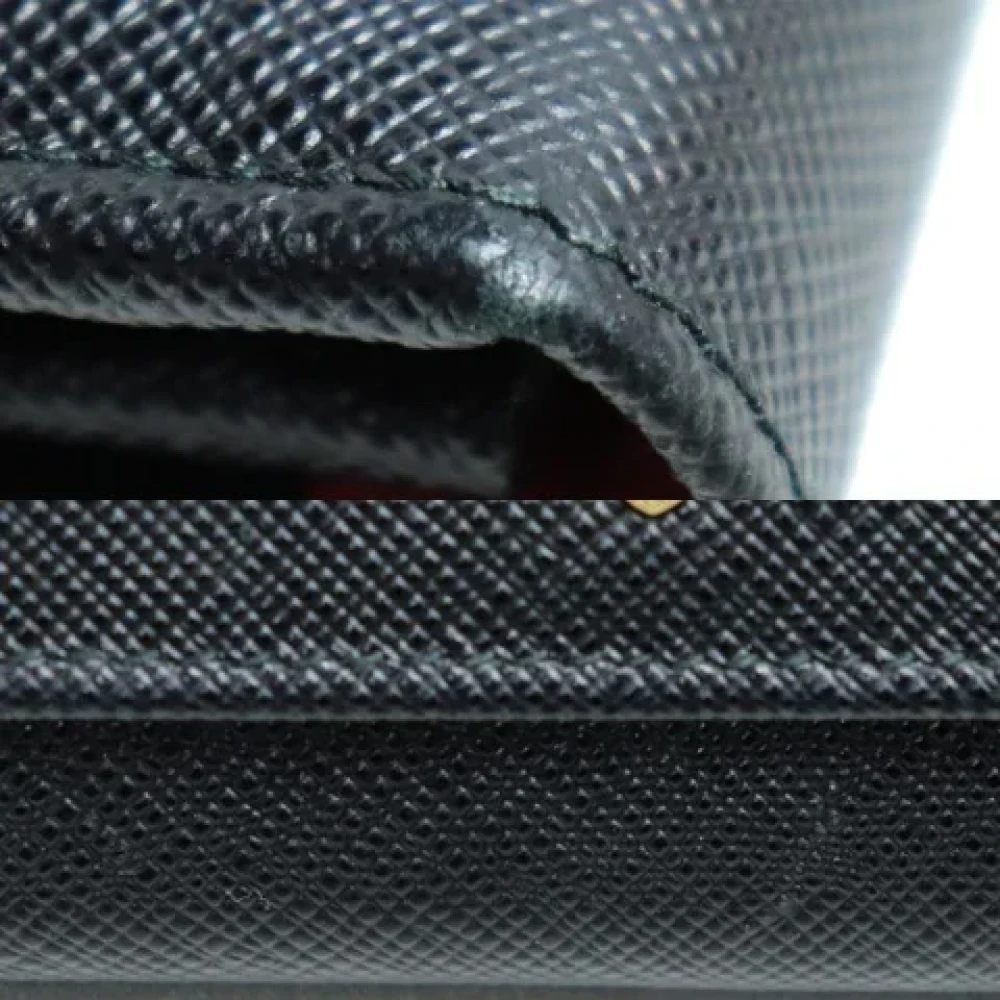 Prada Vintage Pre-owned Leather wallets Black Dames